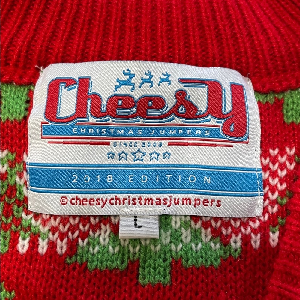 Cheesy | Christmas Jumpers |“Nightcap Before Christmas”|Cardigan |Size L |Unisex - Picture 6 of 16